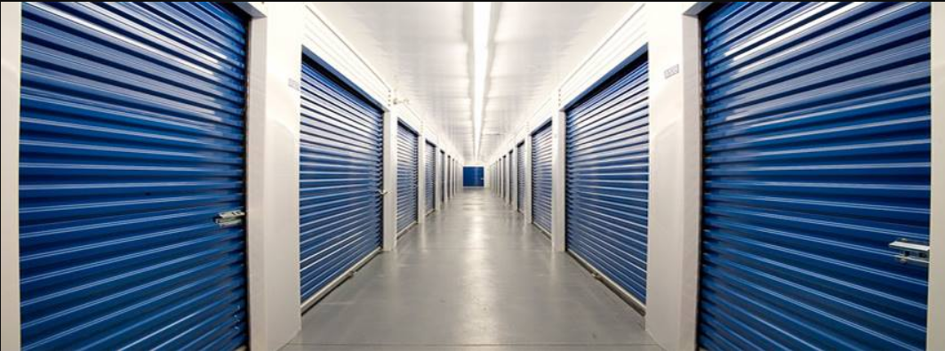 Indoor Blue Storage Doors